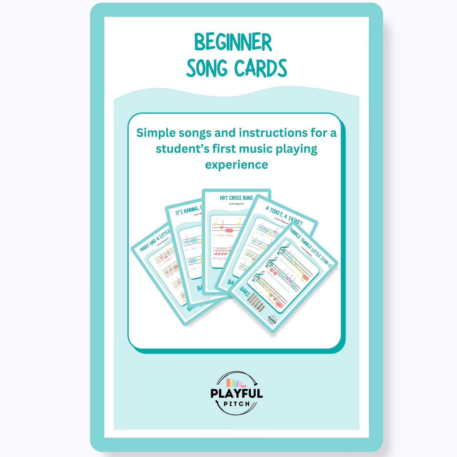 Beginner Song Cards | 7 Songs
