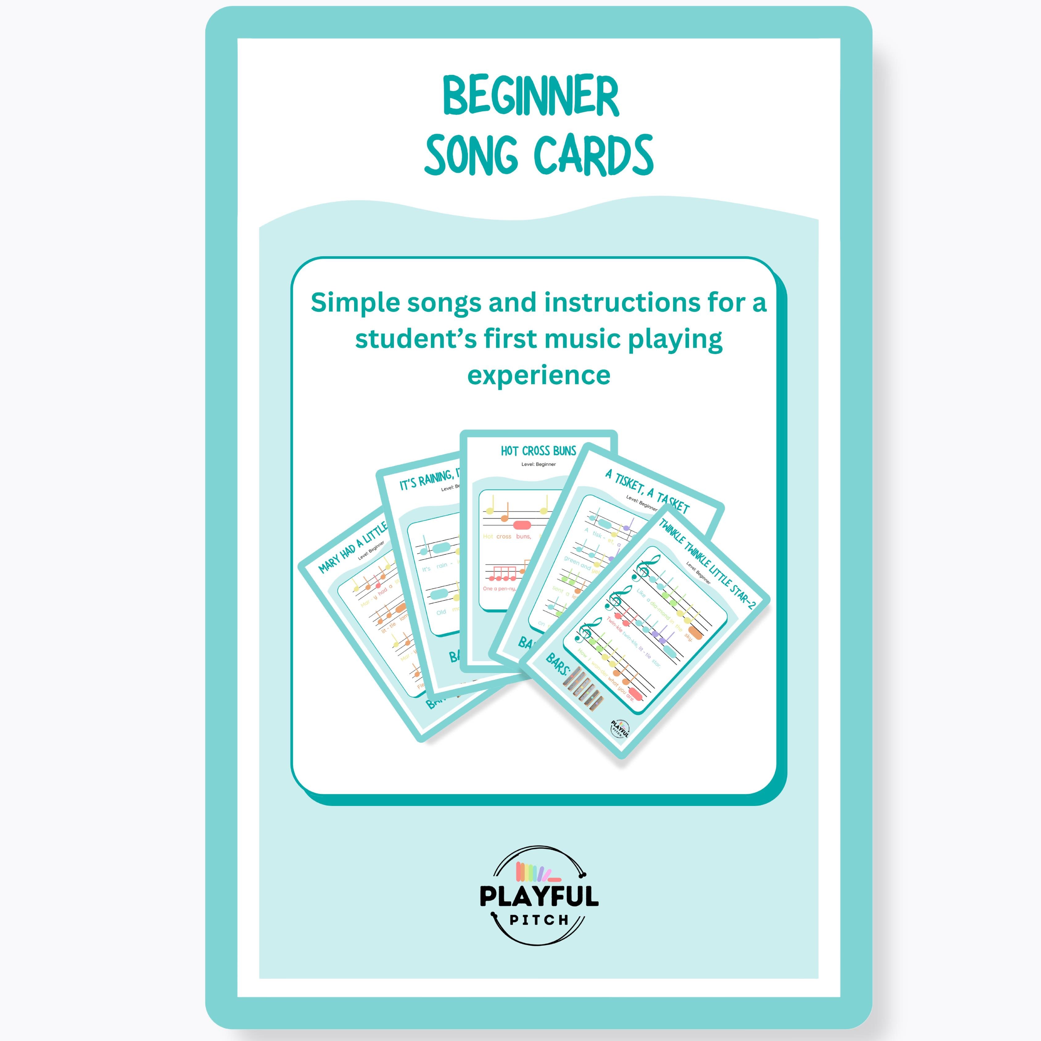 Beginner Song Cards | 7 Songs