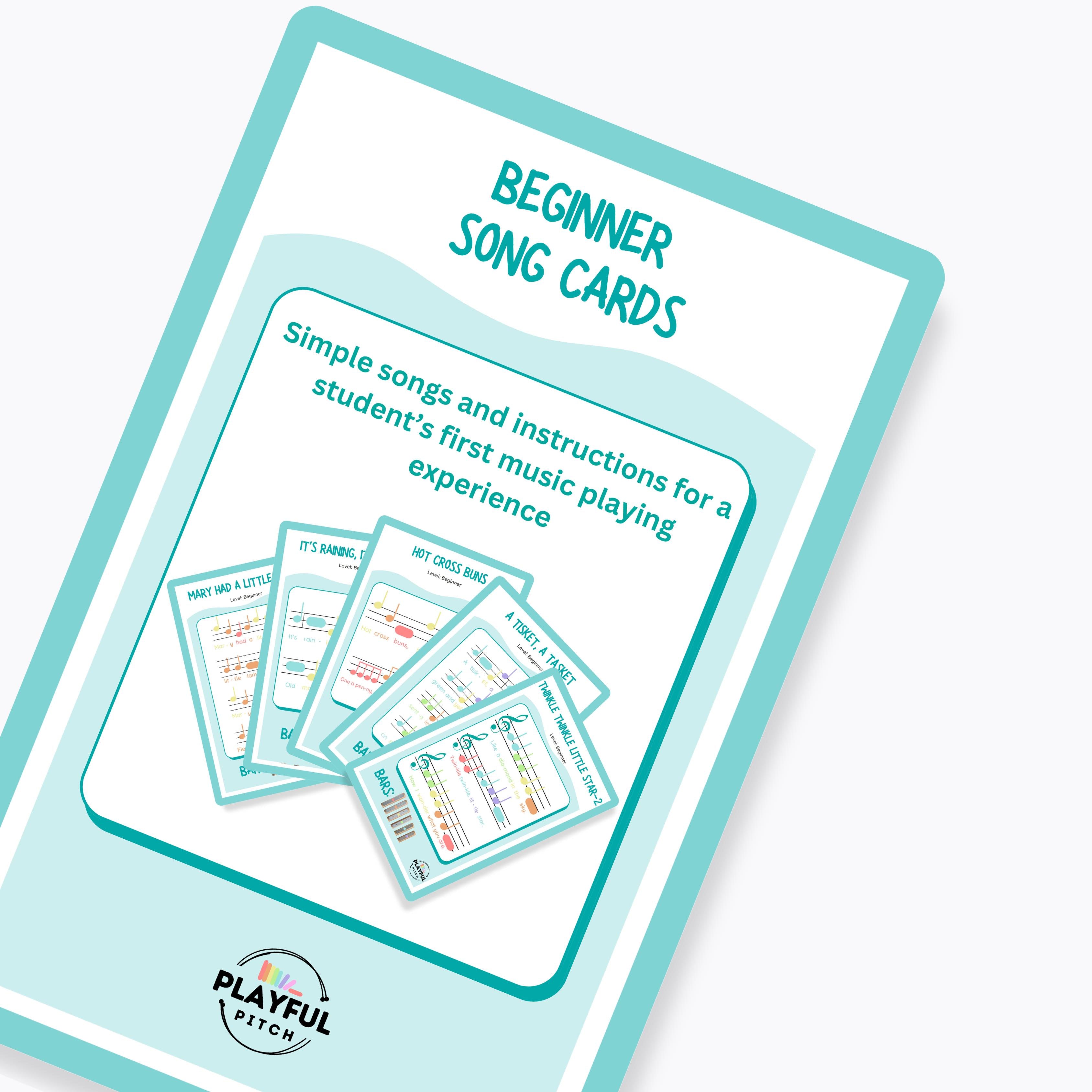 Beginner Song Cards | 7 Songs