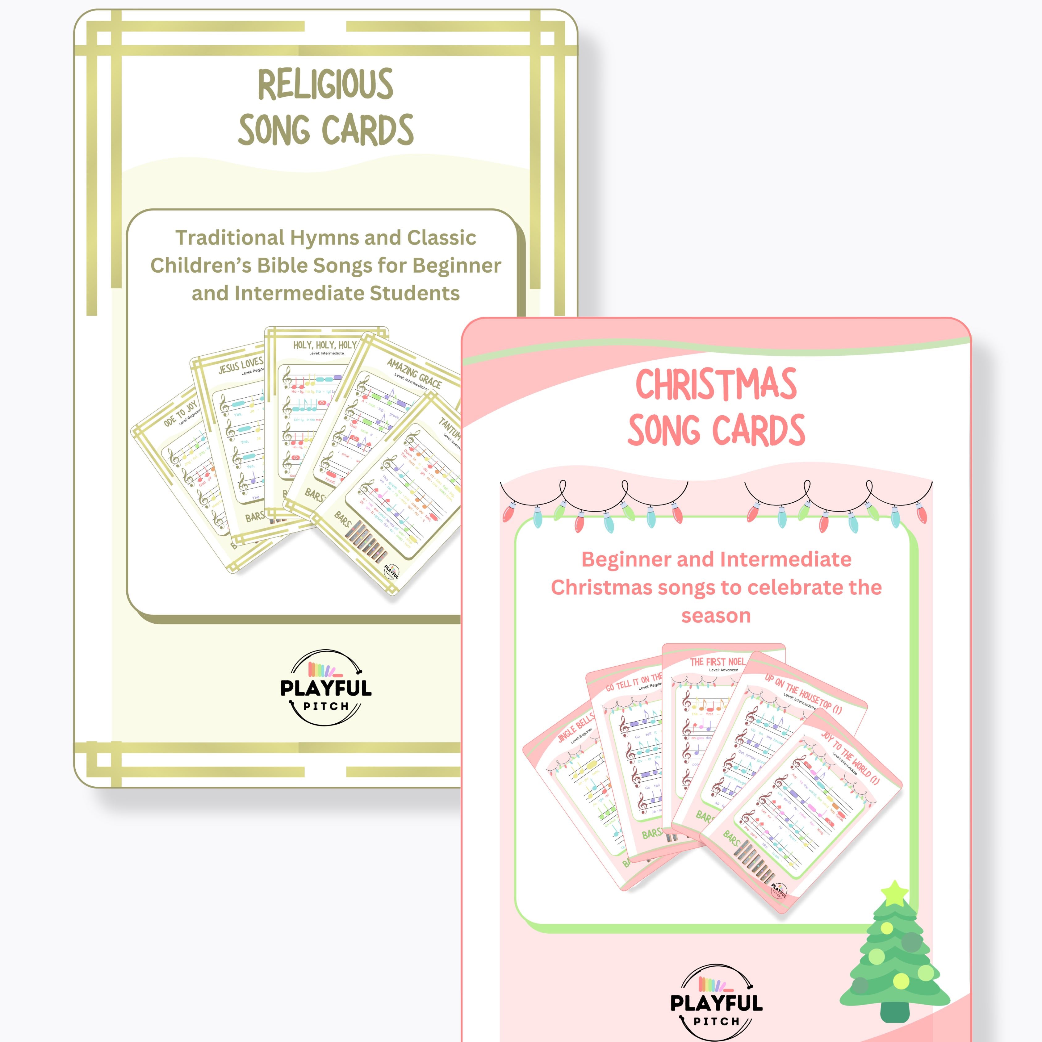 Song Cards Bundle | Christmas + Religious