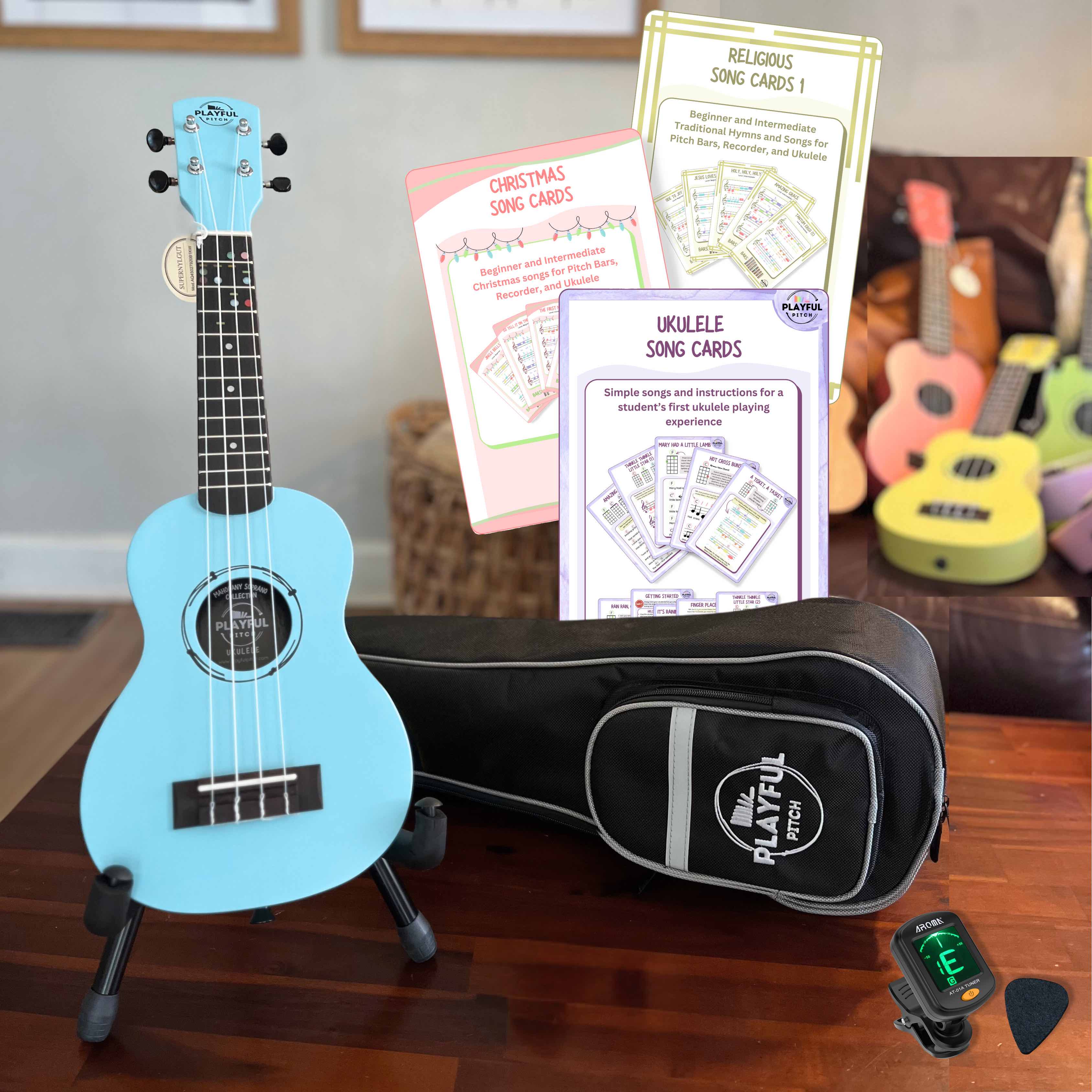 Blue Soprano Ukulele Bundle