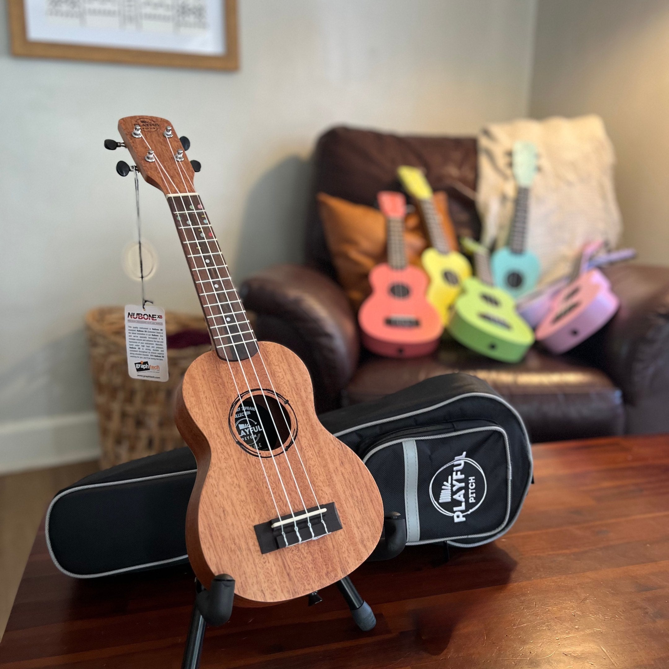 Mahogany Soprano Ukulele Bundle
