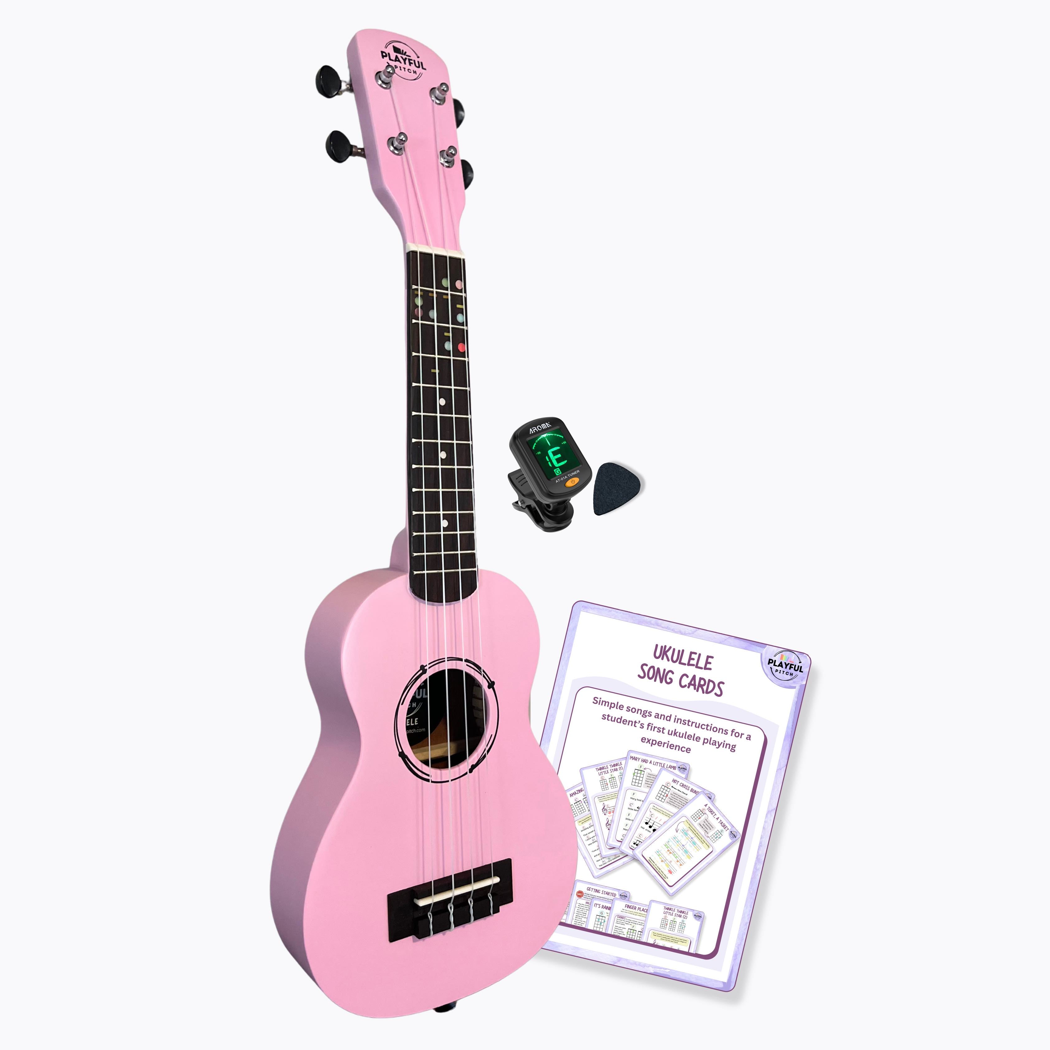 Pink Soprano Ukulele Set