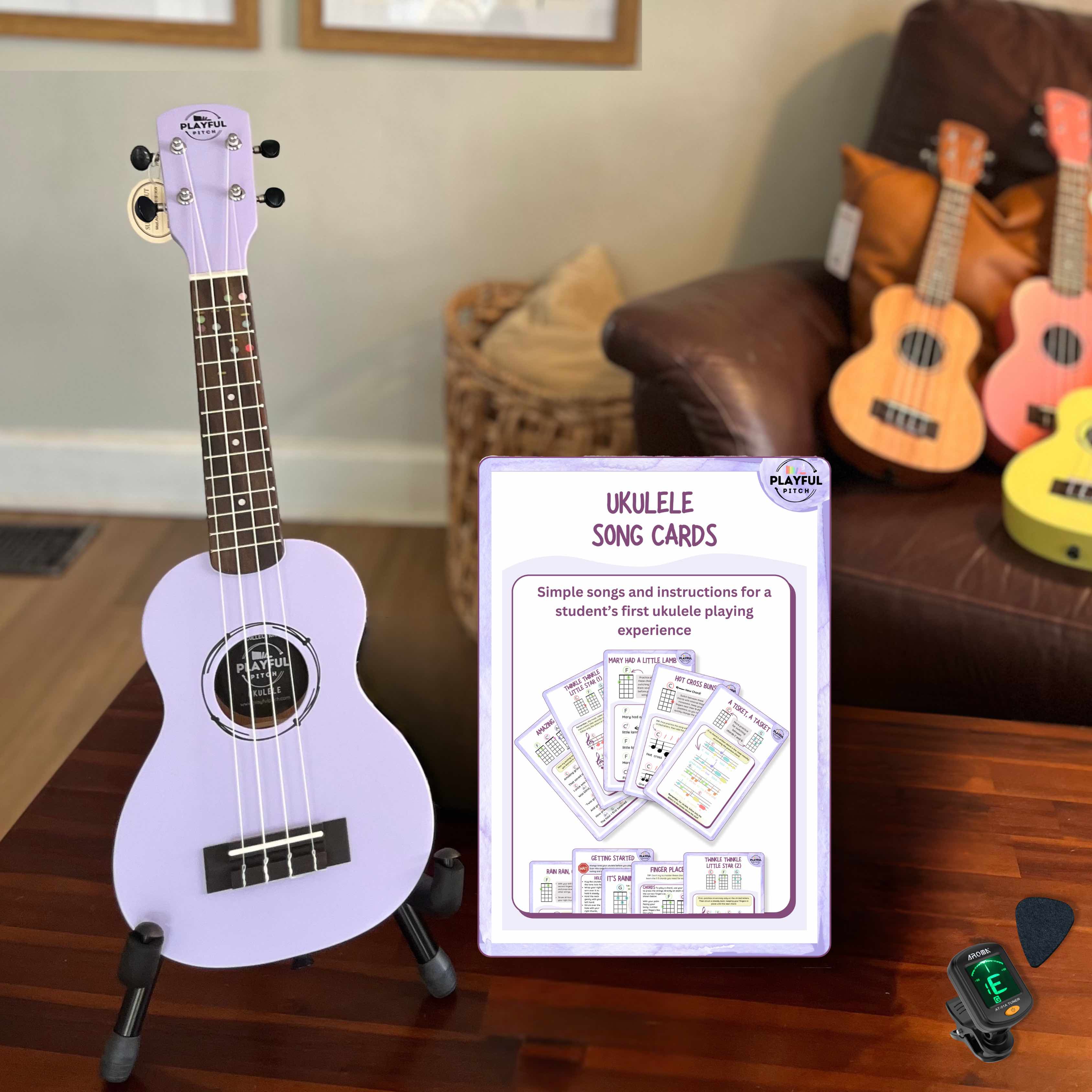Purple Soprano Ukulele Set