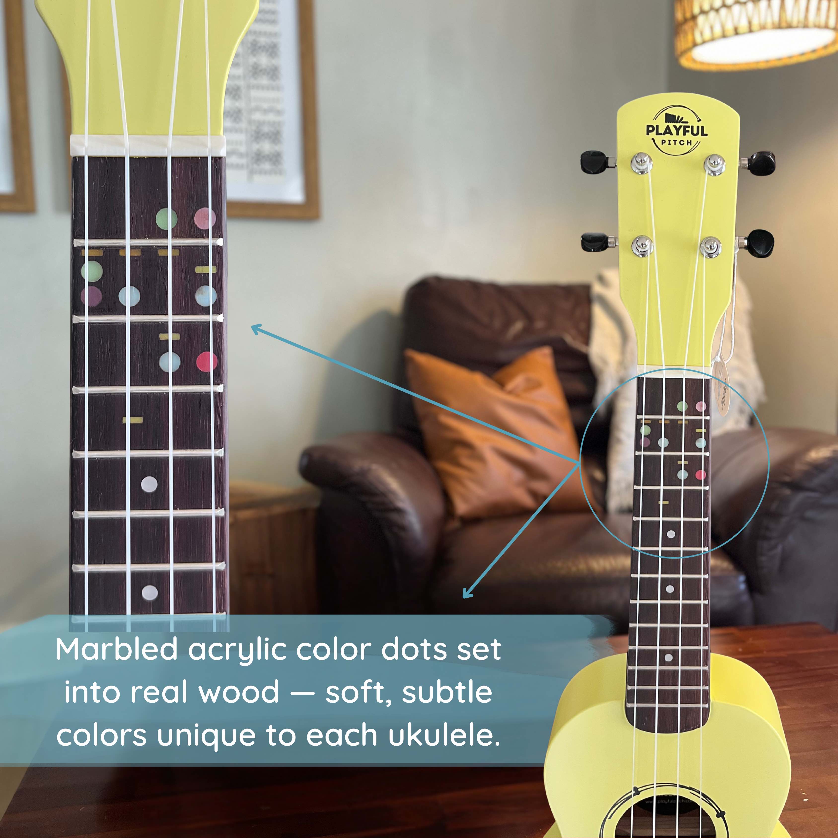 Yellow Soprano Ukulele Set