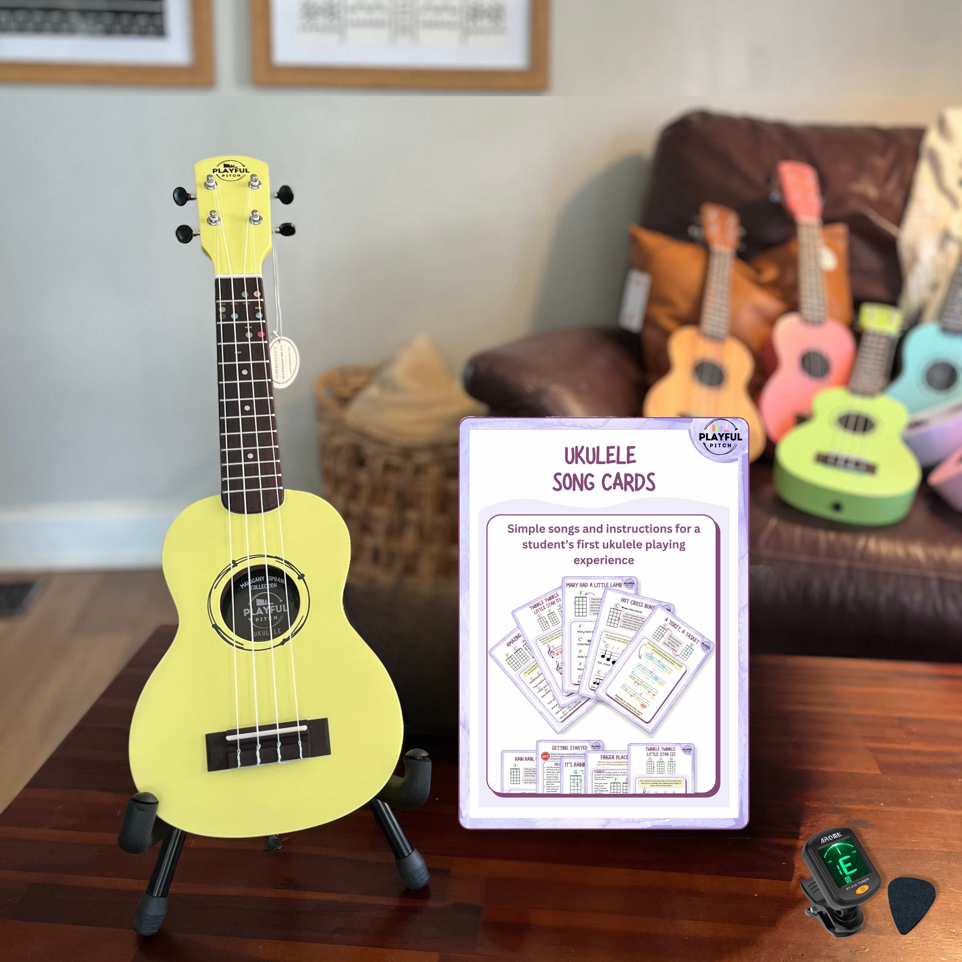 Yellow Soprano Ukulele Set
