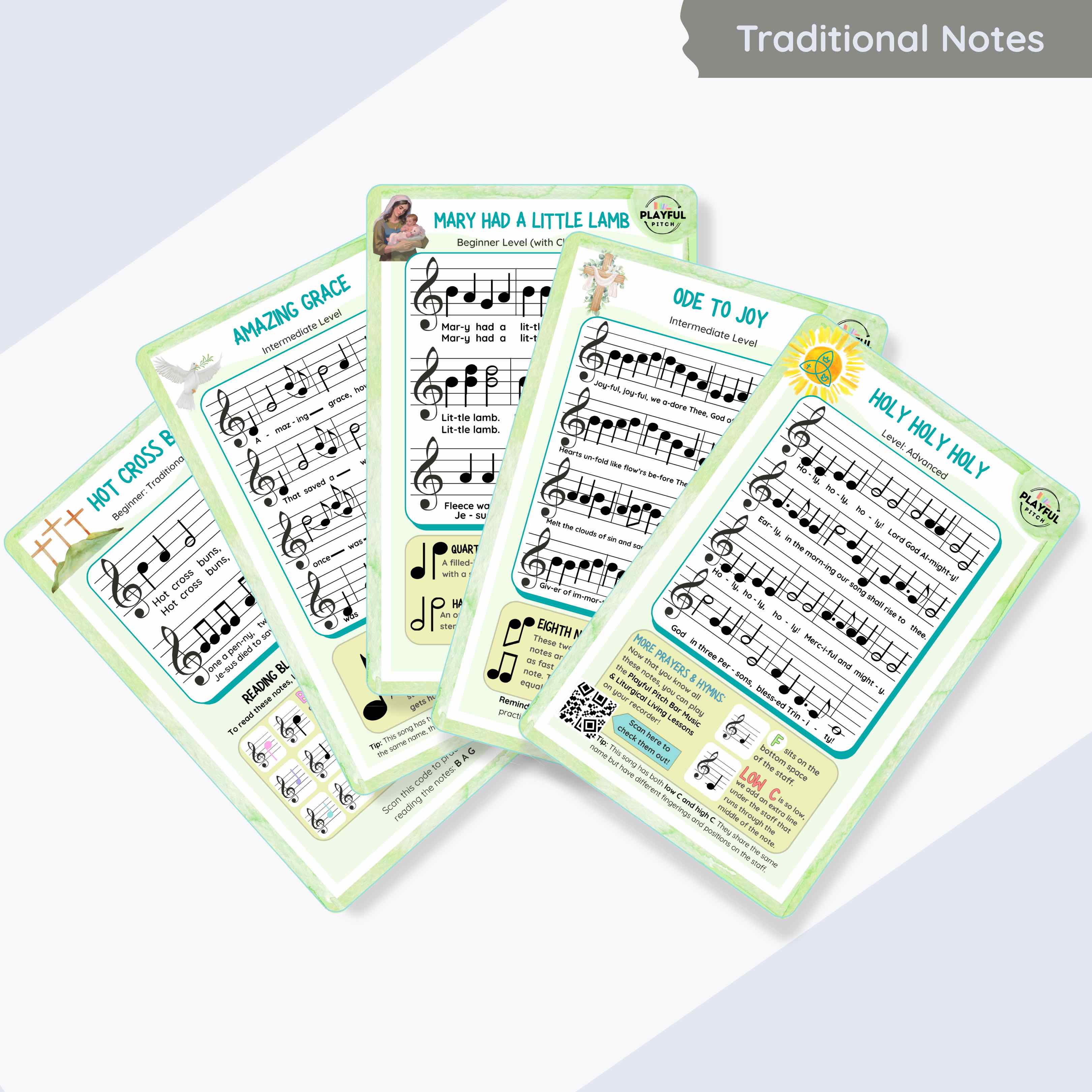 Recorder Song Cards + Catholic Music Curriculum
