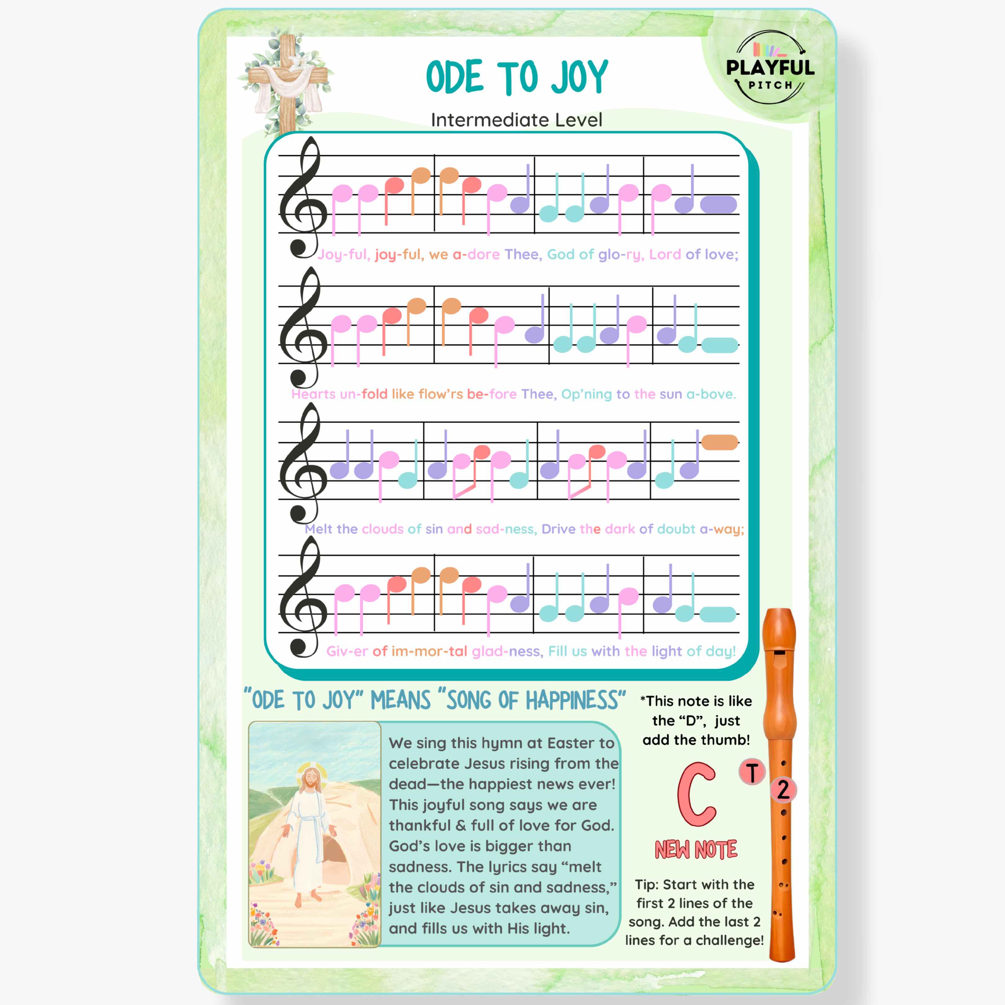 Recorder Song Cards + Catholic Music Curriculum