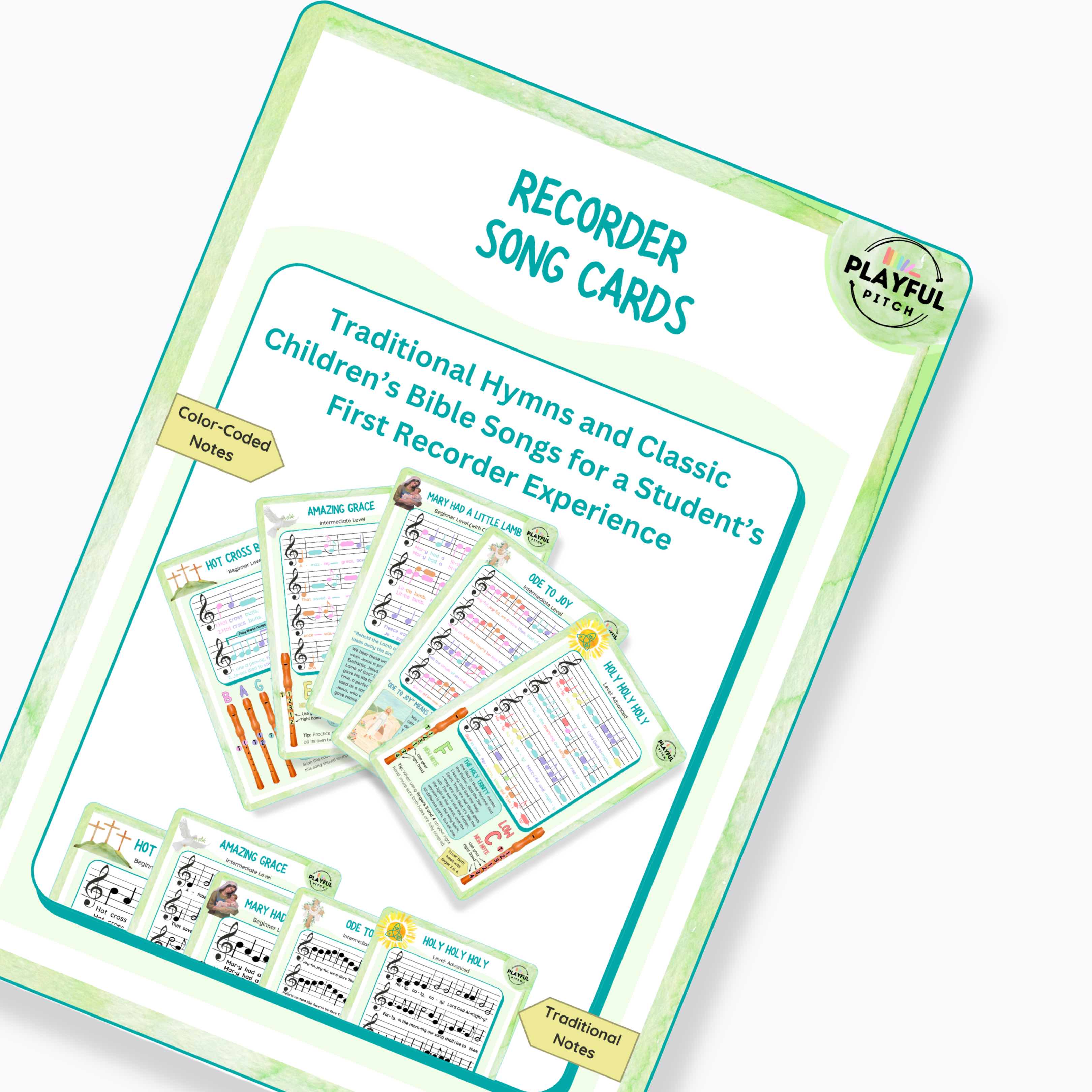 Recorder Song Cards + Catholic Music Curriculum