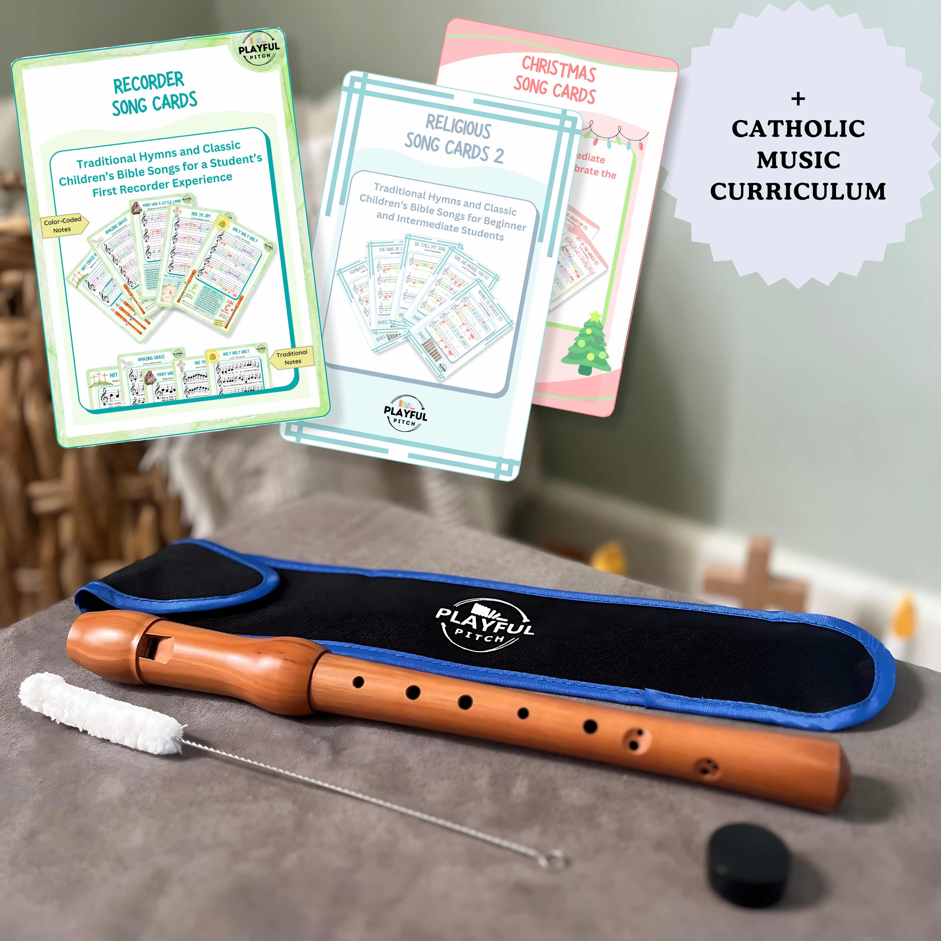 Wooden Recorder Learning Set