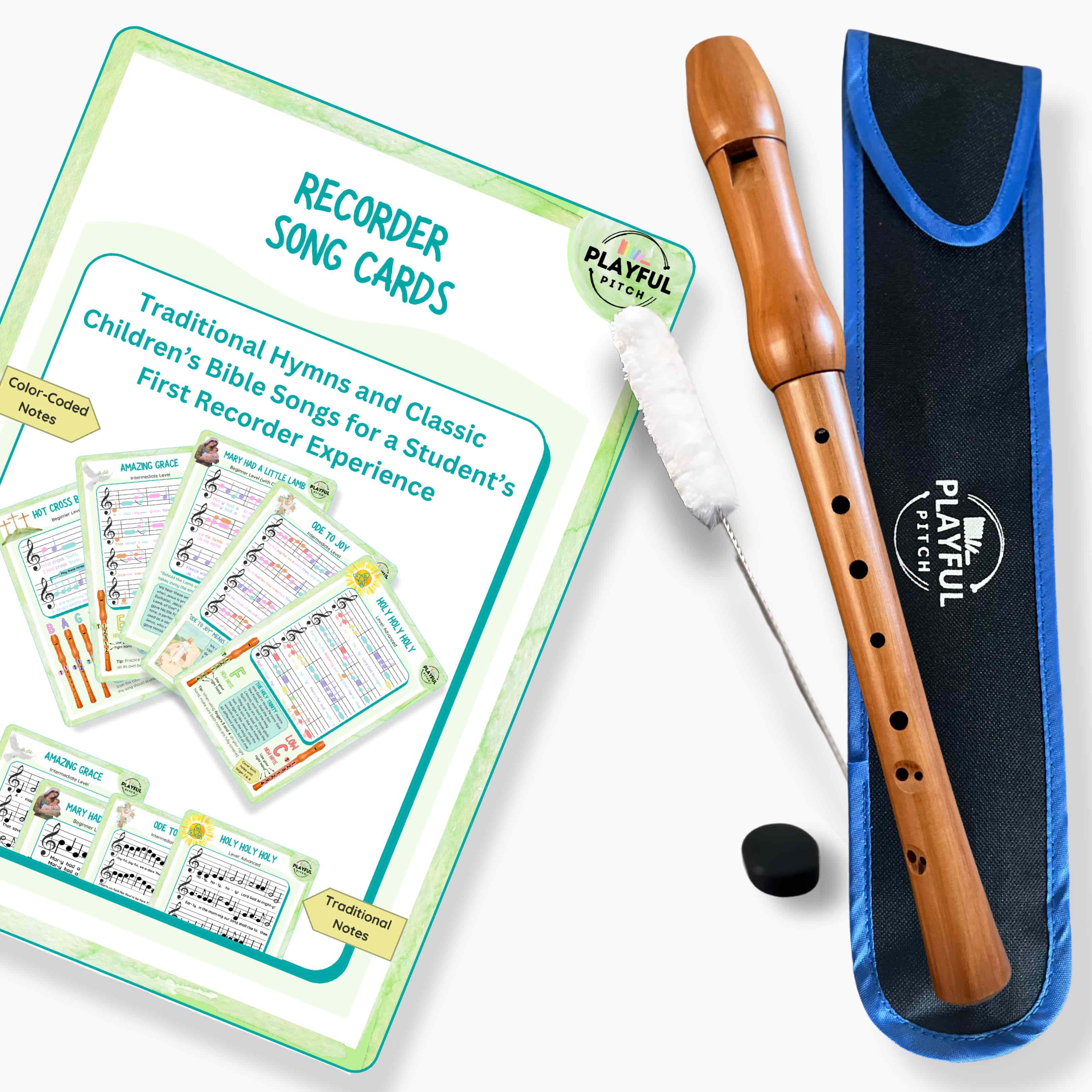 Wooden Recorder Learning Set