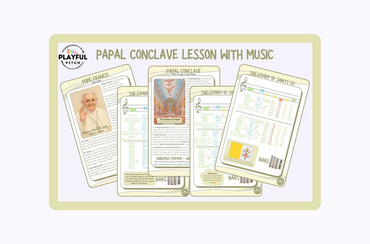 Papal Conclave Lesson With Prayers & Music