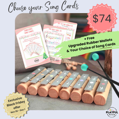 Pitch Bar Set (Your Choice of Song Cards + Free Rubber Mallets Upgrade)