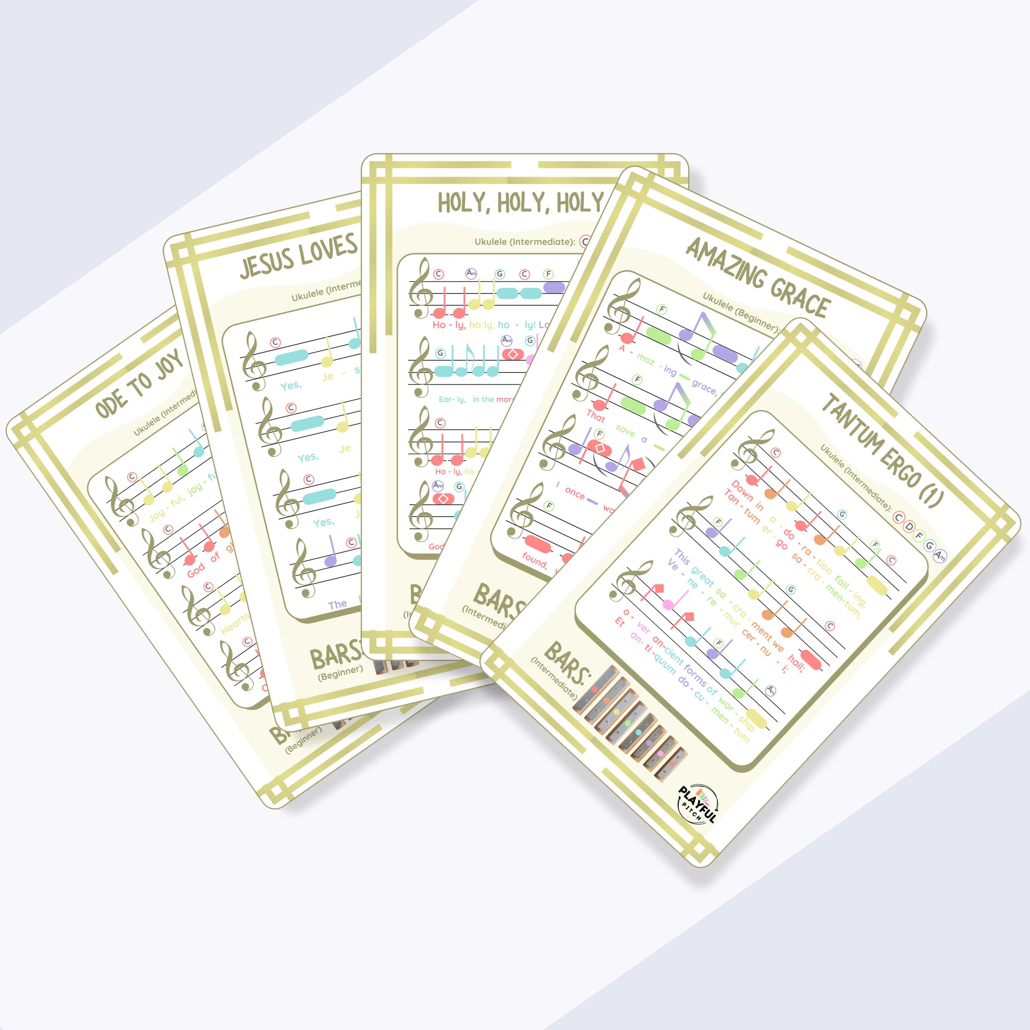 Religious &amp; Christmas Song Cards Bundle