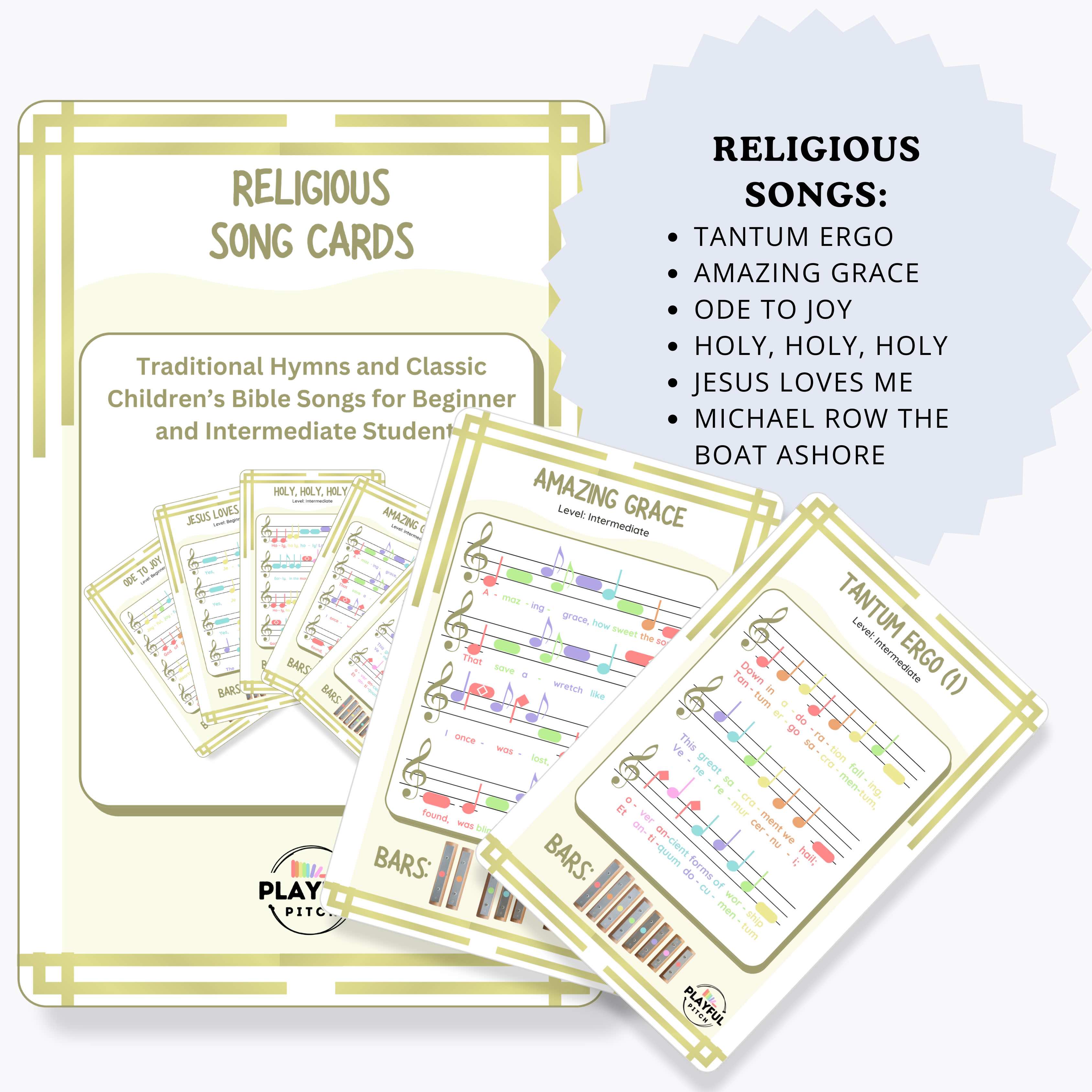 Song Cards Bundle | Christmas + Religious