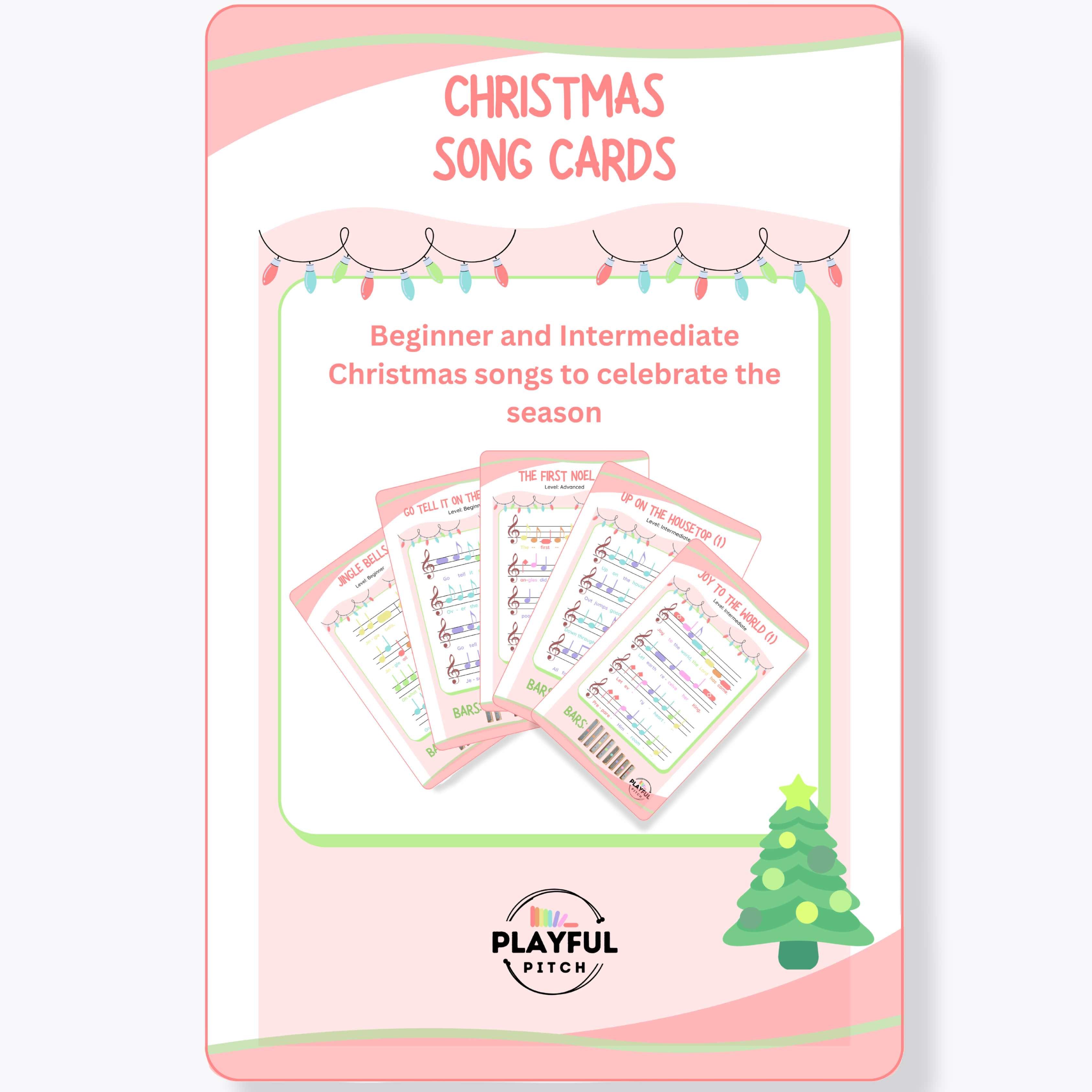 Christmas Song Cards | 6 Songs