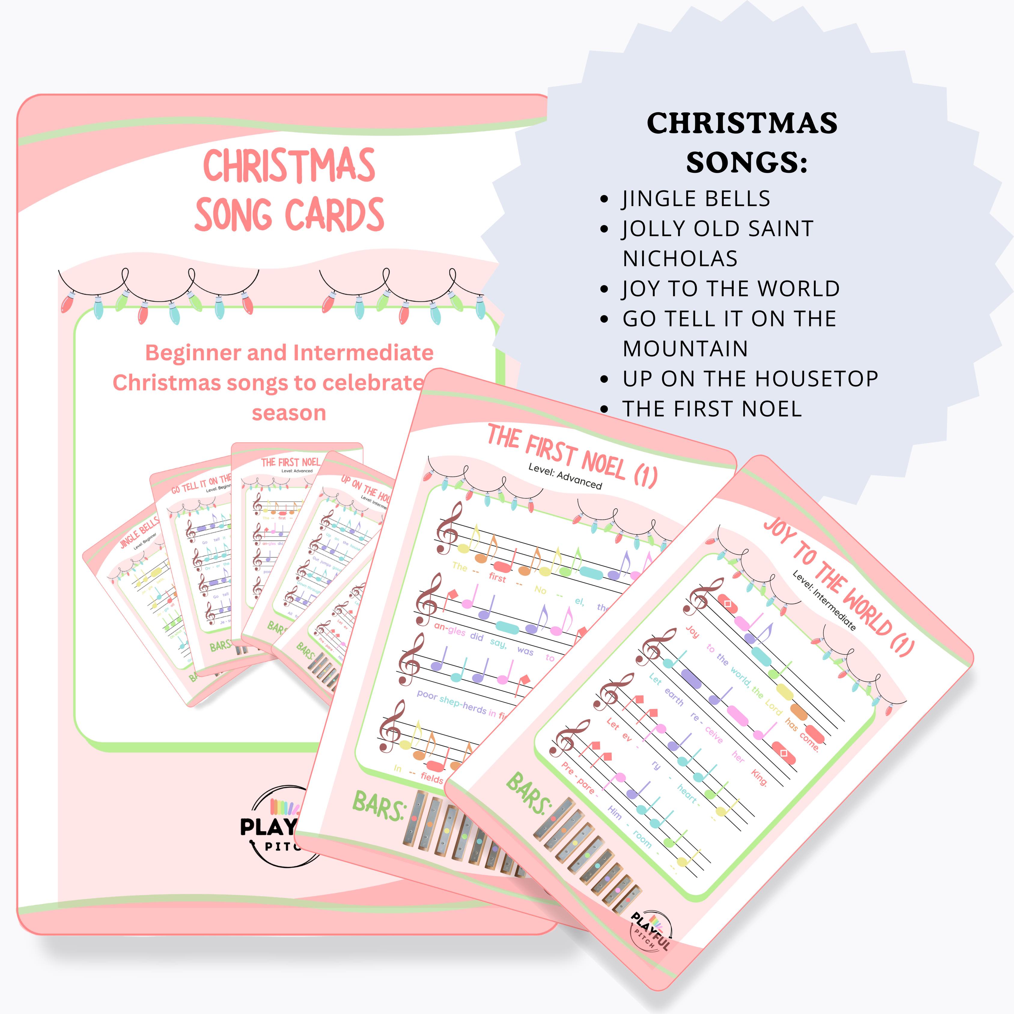 Christmas Song Cards | 6 Songs