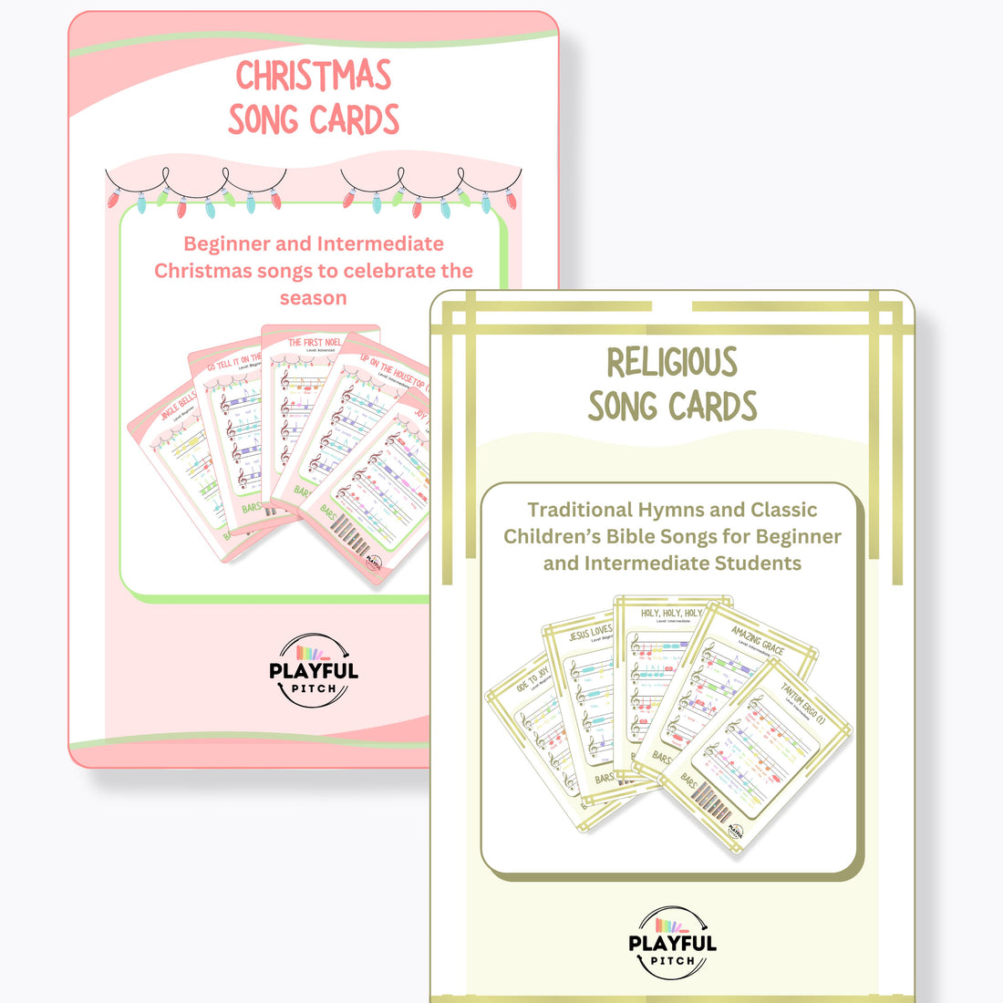 Song Cards Bundle | Christmas + Religious