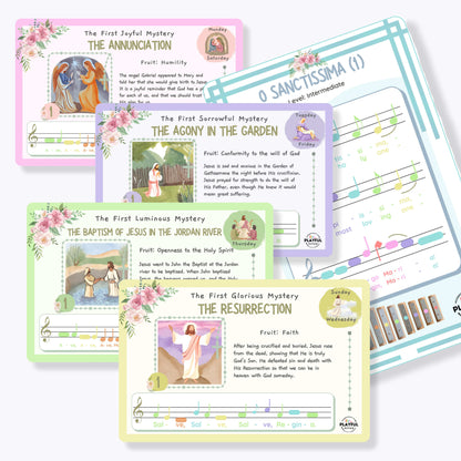 Musical Rosary Guide Cards | All 20 Mysteries