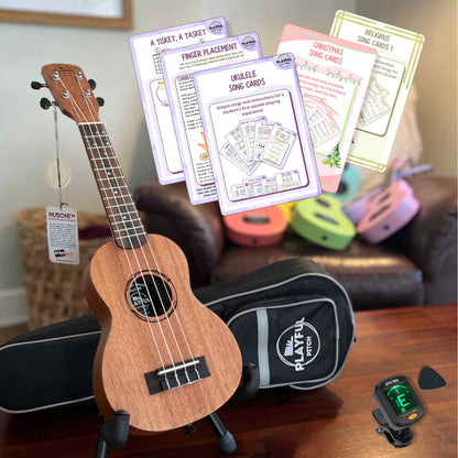 Mahogany Soprano Ukulele Bundle