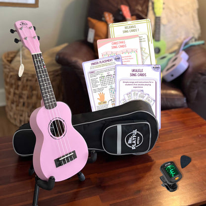 Pink Soprano Ukulele Bundle