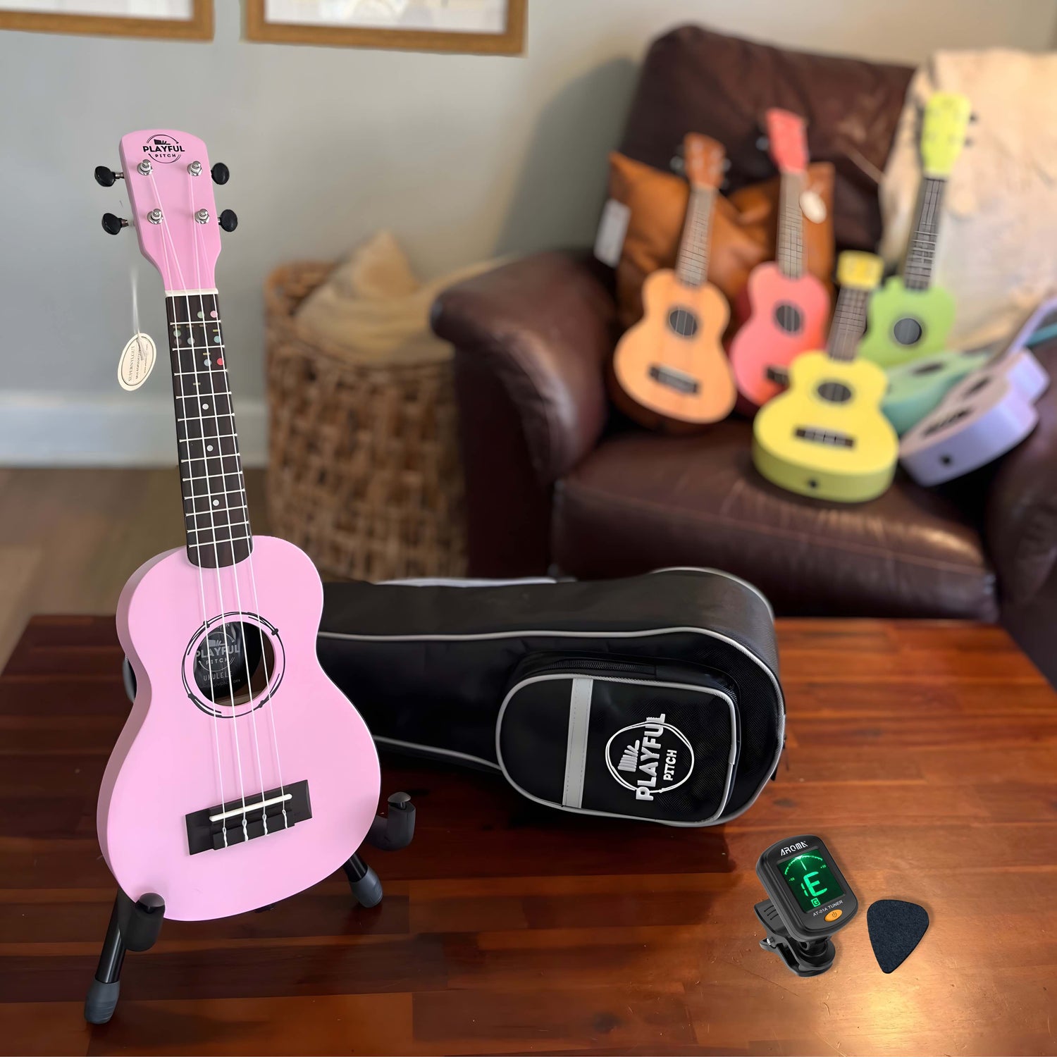 Pink Soprano Ukulele Bundle