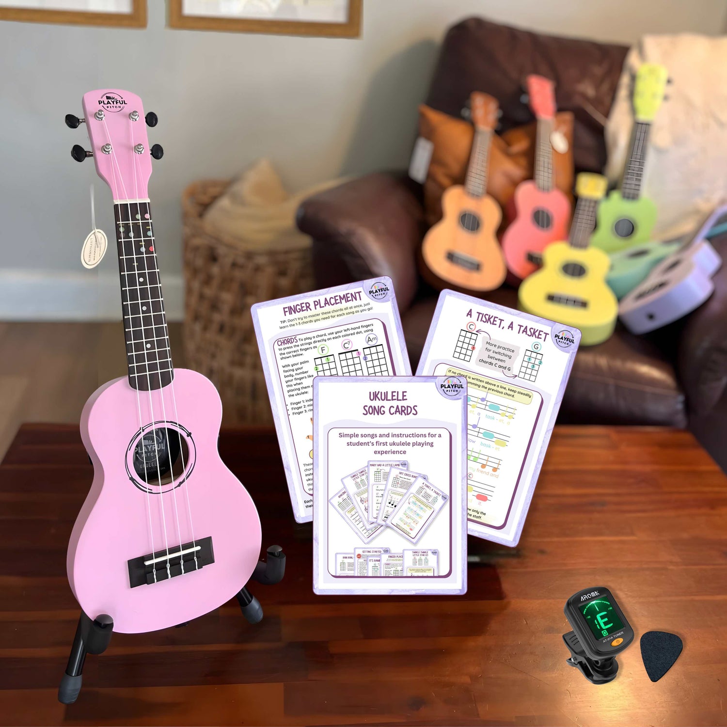 Pink Soprano Ukulele Set