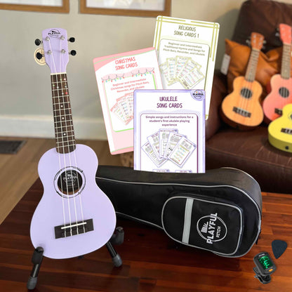 Purple Soprano Ukulele Bundle