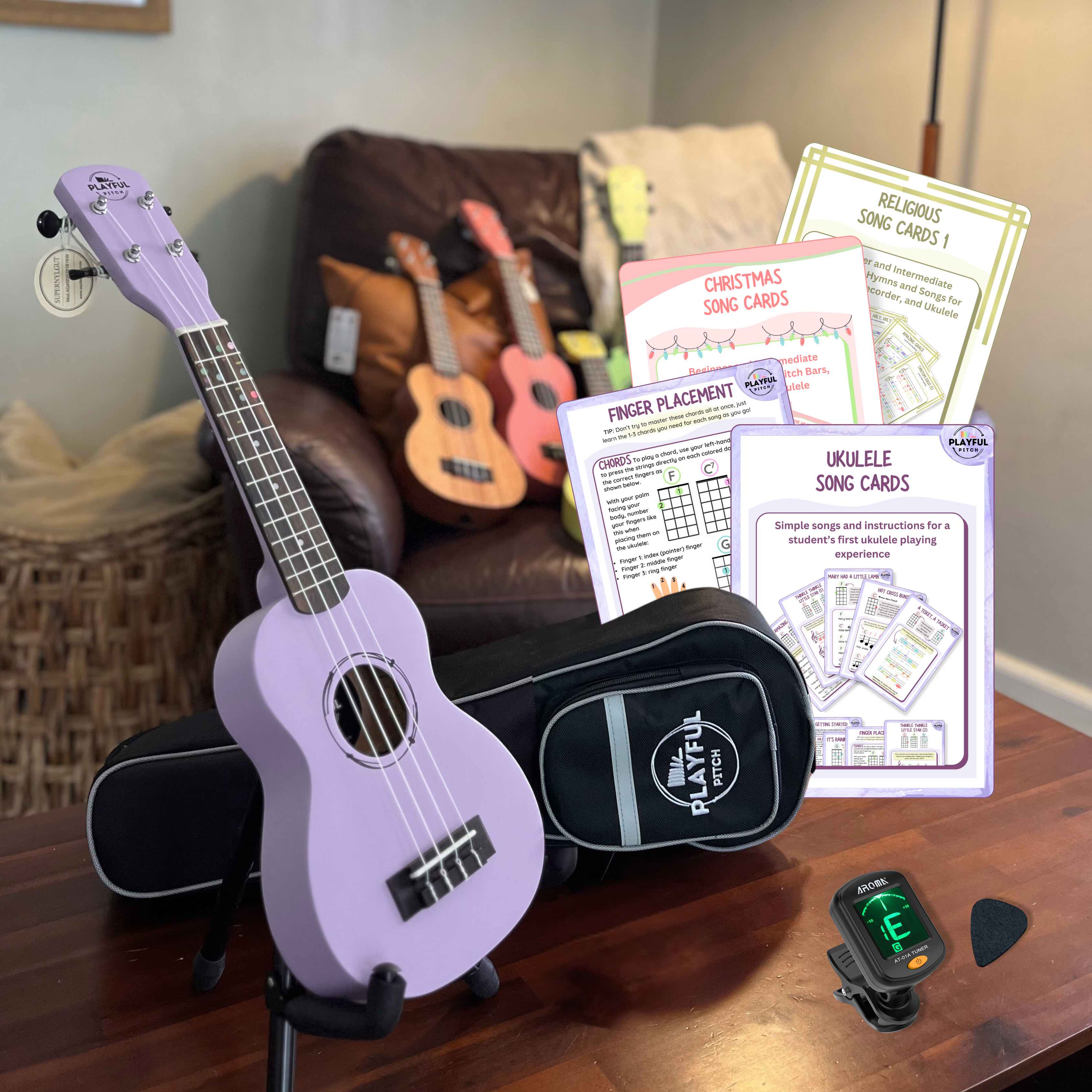 Purple Soprano Ukulele Bundle