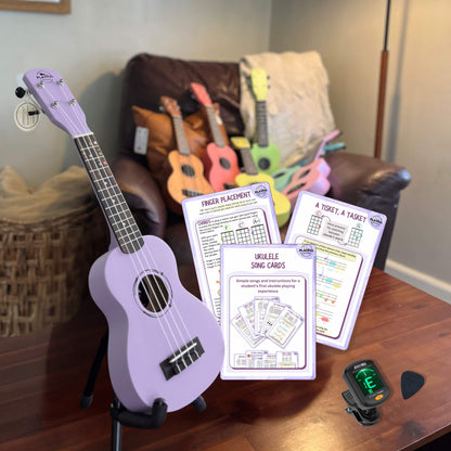 Purple Soprano Ukulele Set