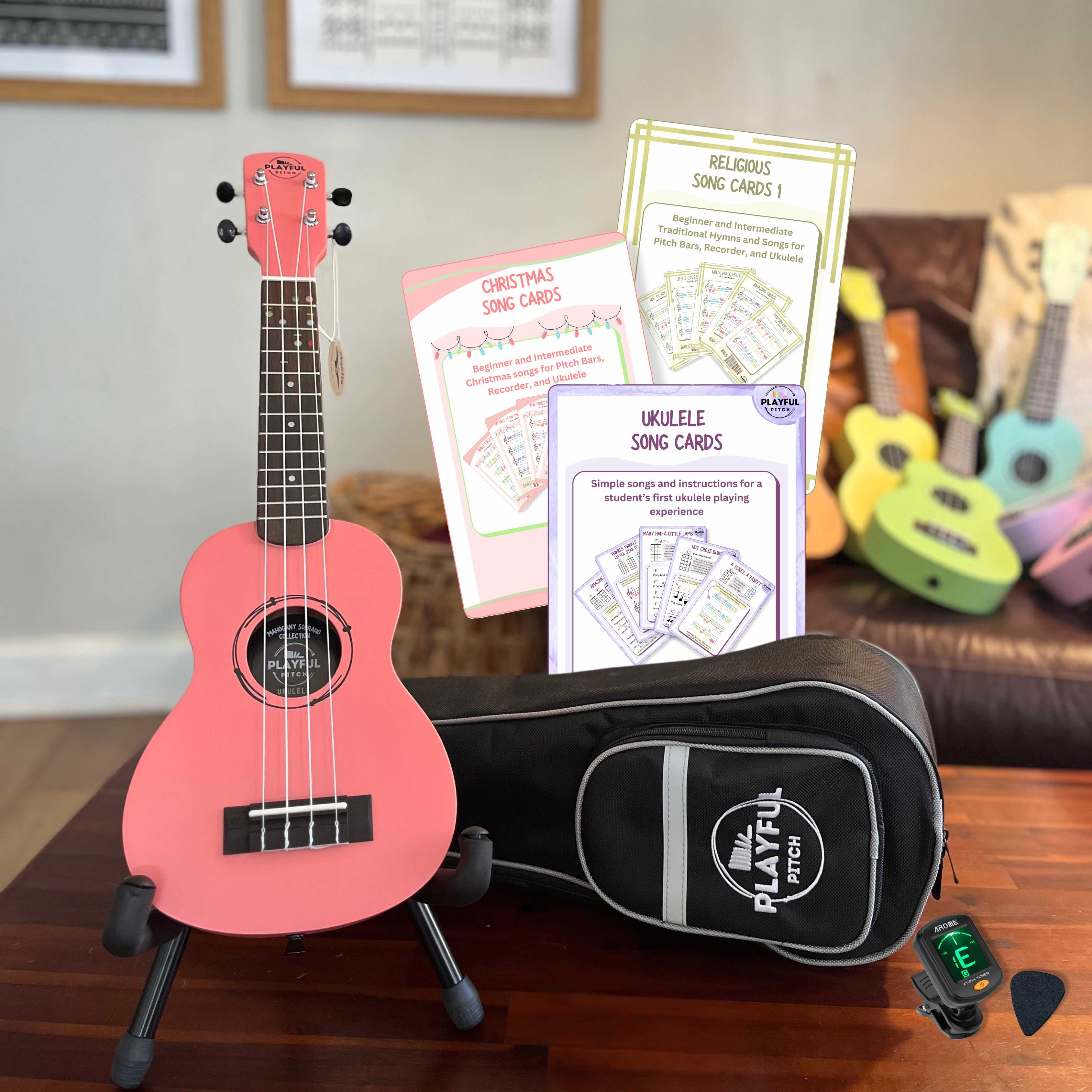 Red Soprano Ukulele Bundle