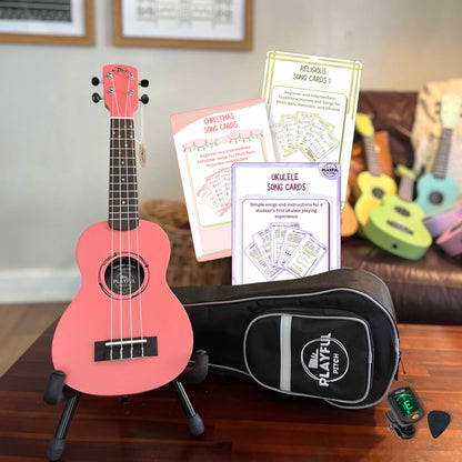 Red Soprano Ukulele Bundle