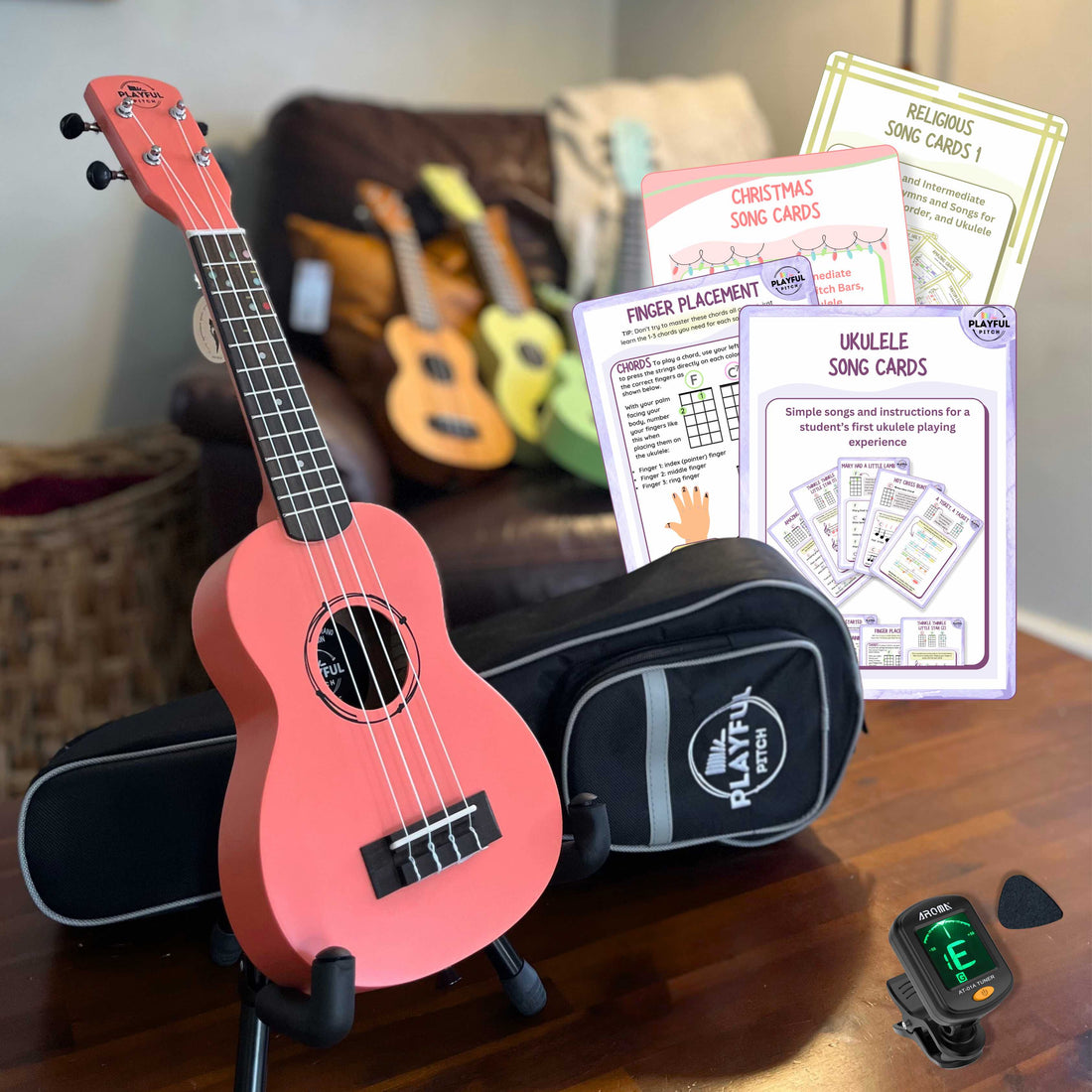 Red Soprano Ukulele Bundle