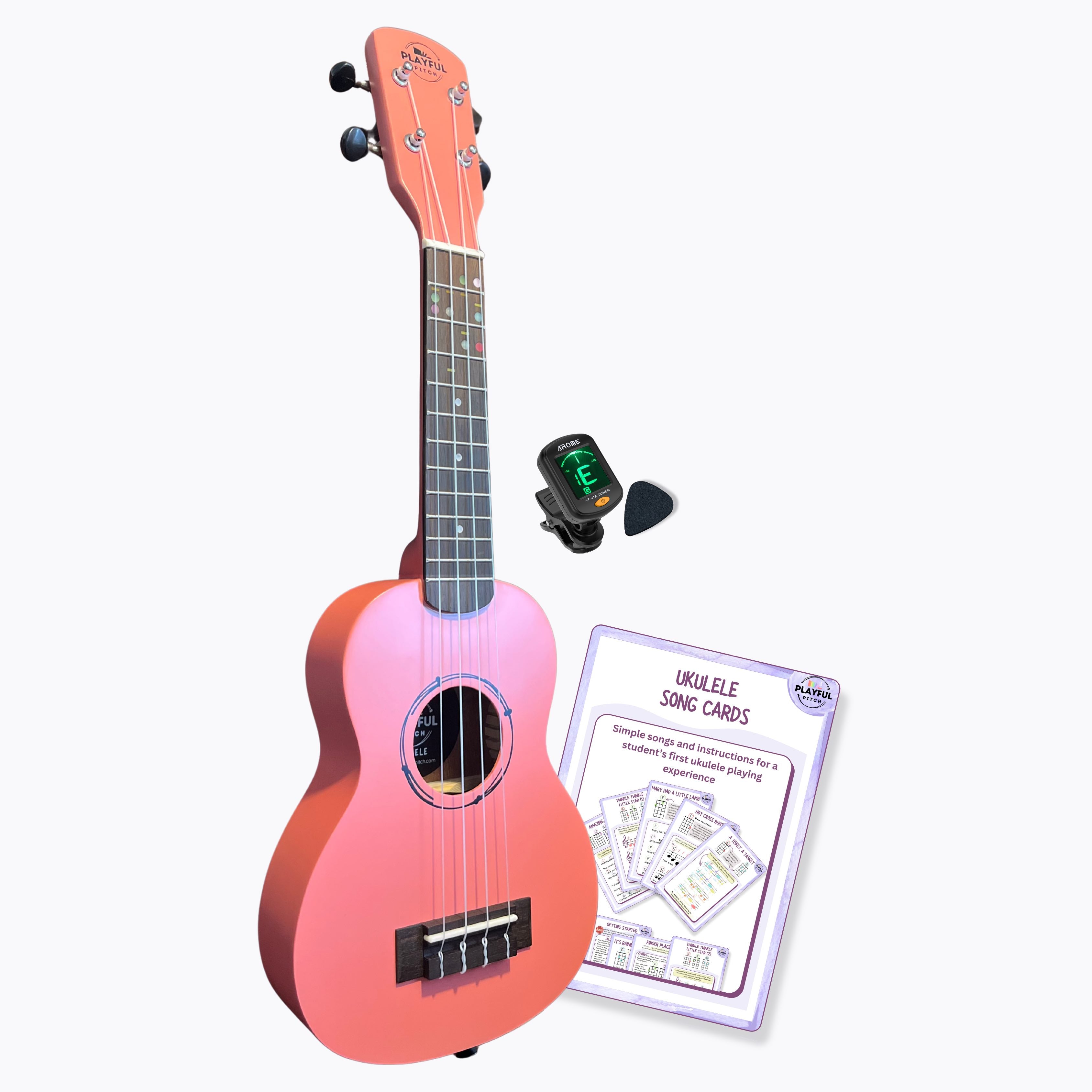 Red Soprano Ukulele Set