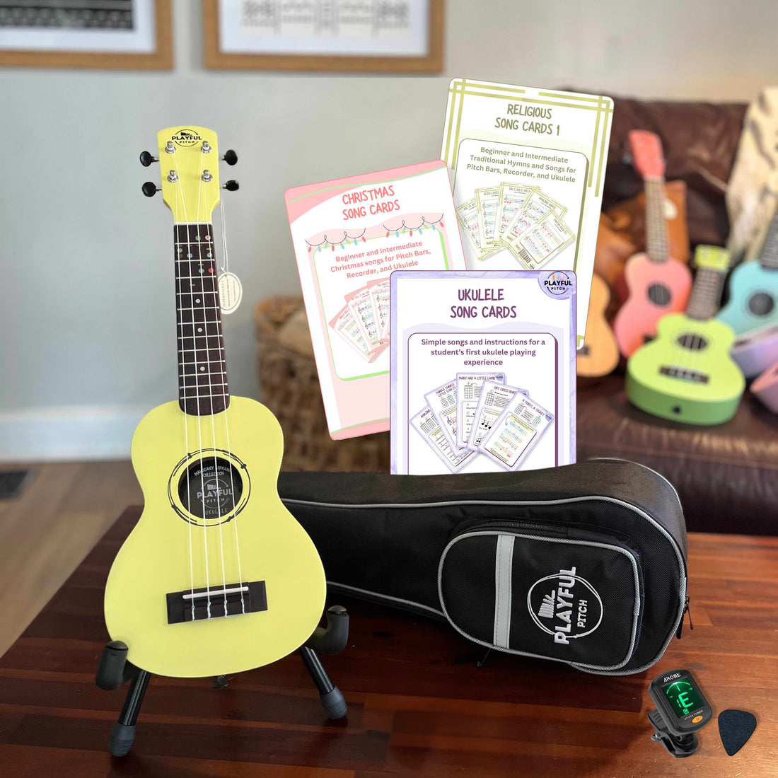 Yellow Soprano Ukulele Bundle