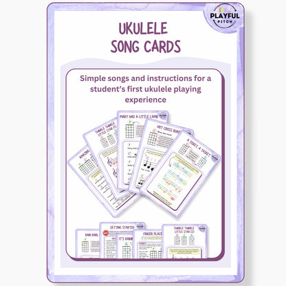 Ukulele Song Cards + Play-Along Videos