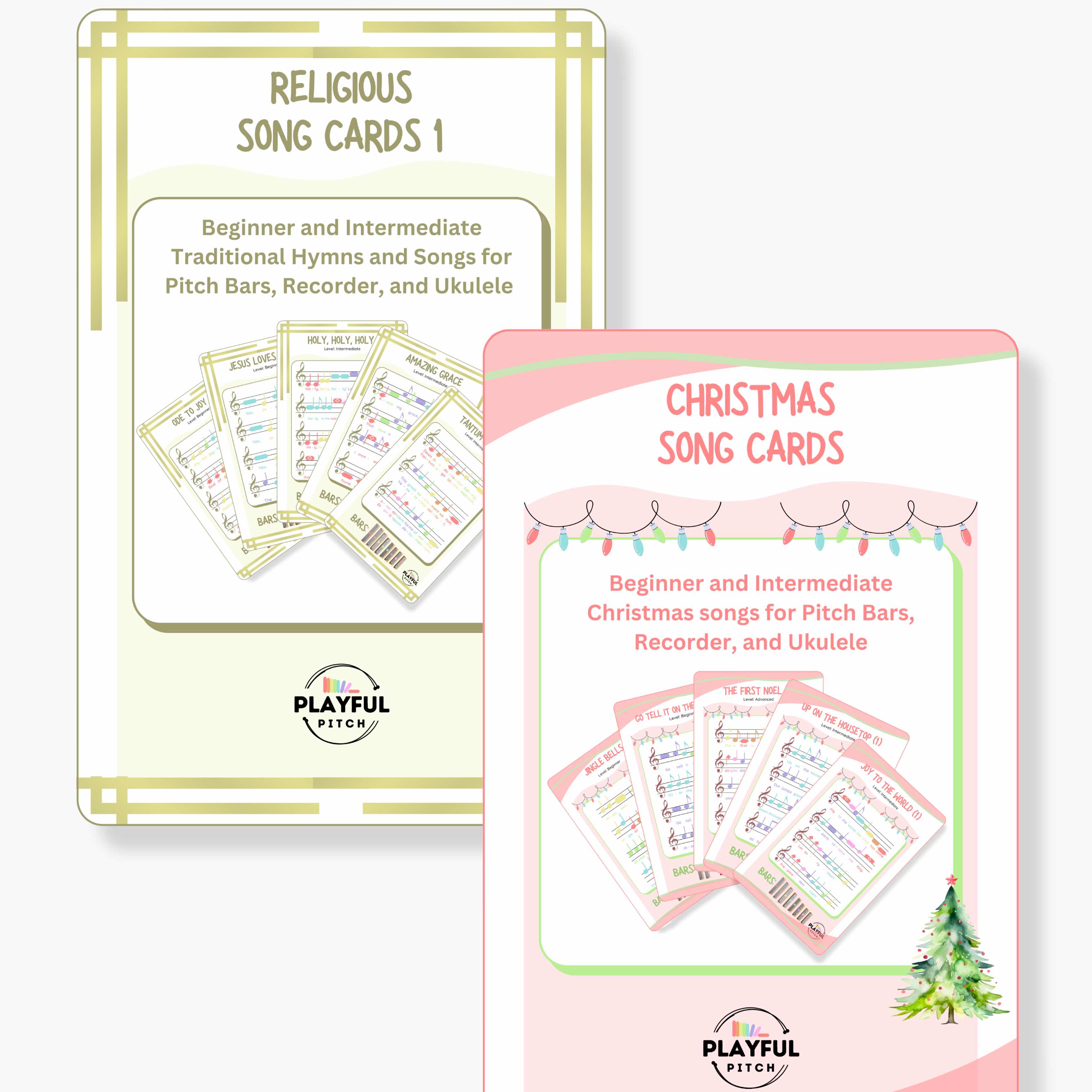 Religious &amp; Christmas Song Cards Bundle