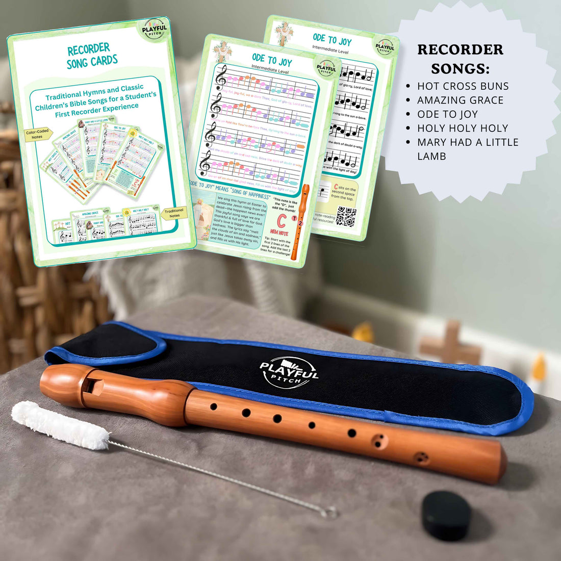 Wooden Recorder Set + Catholic Music Curriculum